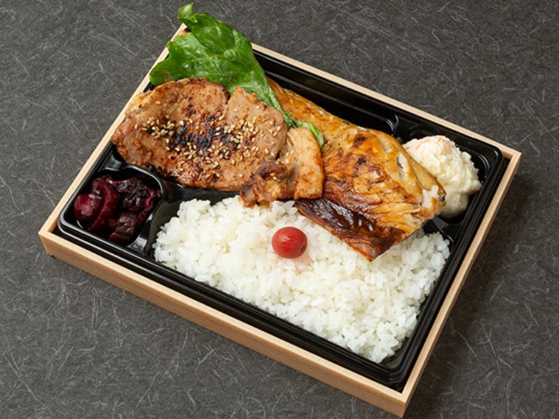 鯖炭火焼きと豚みそ炭火焼き弁当