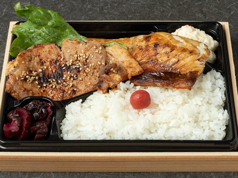 鯖炭火焼きと豚みそ炭火焼き弁当