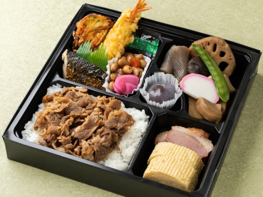 川越割烹御膳(天麩羅・牛しぐれ煮)