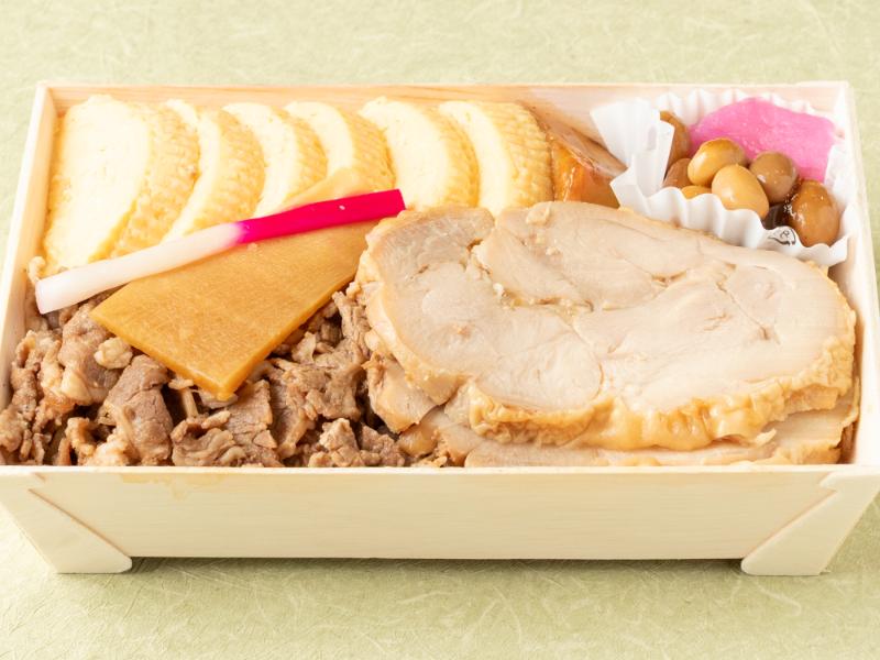 小江戸 鶏照り焼き 牛しぐれ弁当