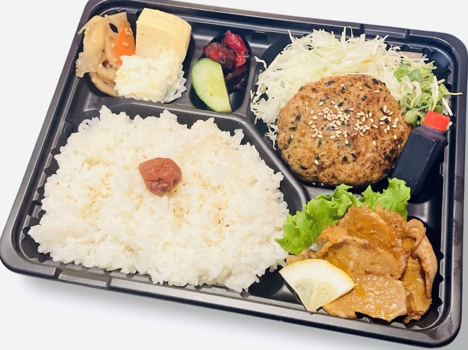 鶏ハンバーグと豚みそ