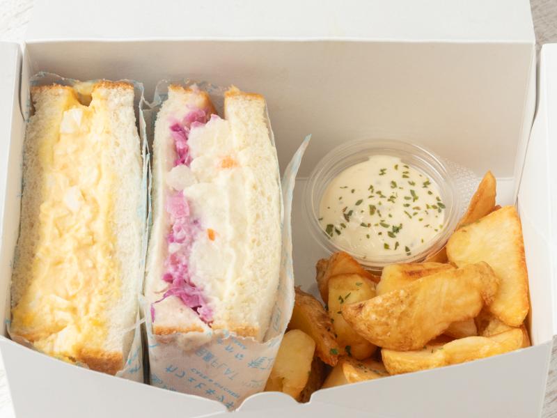 【2種のクラフトサンド】ふわとろ玉子とごろっとポテトサラダサンドボックス