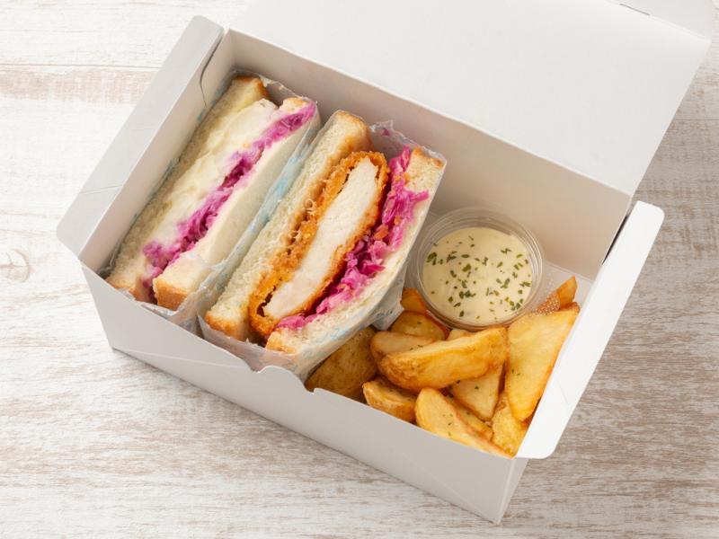 【2種のクラフトサンド】肉厚チキンカツとごろっとポテトサラダサンドボックス