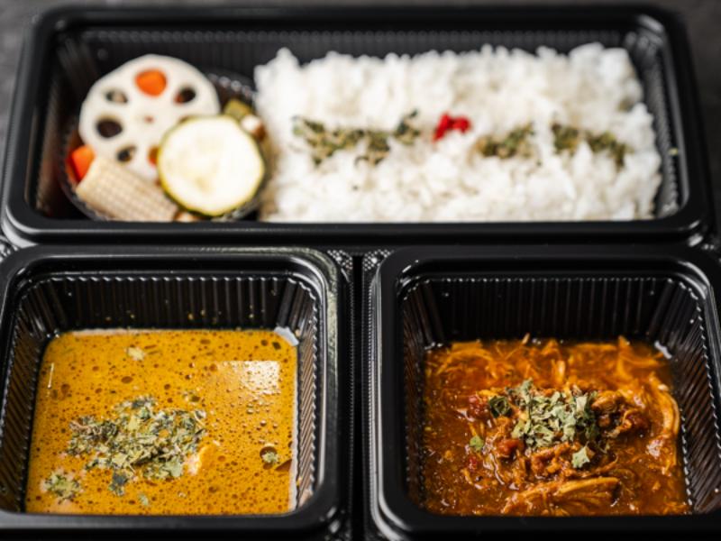 スリランカ風薬膳スープカレー&鶏と生姜の煮込み薬膳カレー