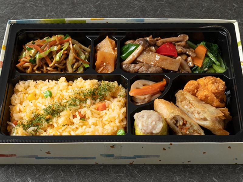 上海焼きそば＆牛肉黒胡椒炒め　中華点心セット