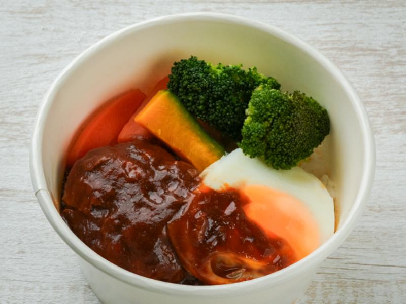 温野菜のロコモコ丼