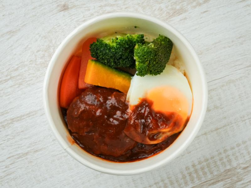 温野菜のロコモコ丼