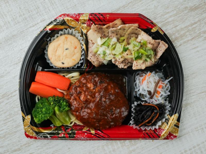和牛と三元豚の合びきハンバーグ＆豚カルビ弁当
