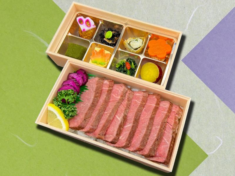 国産牛ステーキ二段重