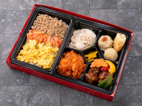 【贅沢4種メイン】大海老チリ×酢豚弁当