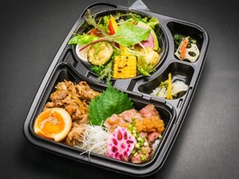 10品目のごま生姜サラダ 2種の厳選牛丼