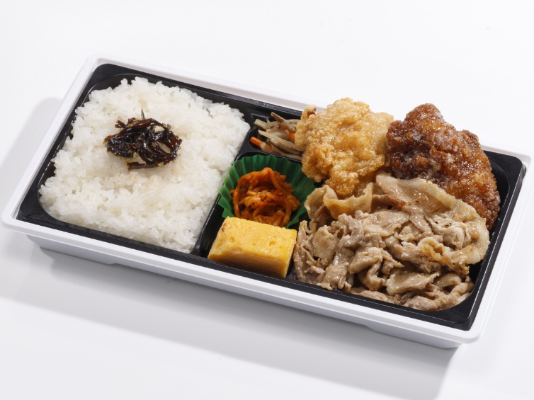 から揚げ＆しょうが焼き弁当
