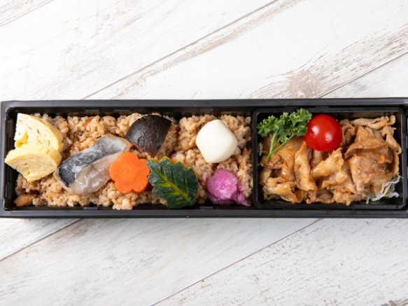 【炊き込みご飯と幽庵焼きの長折御膳】豚焼肉