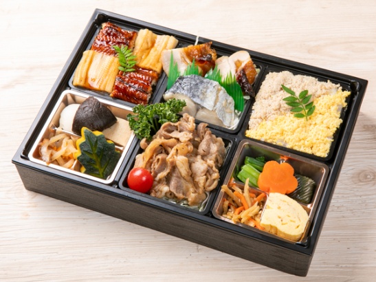 鰻と穴子の市松寿司と牛焼肉の贅沢弁当