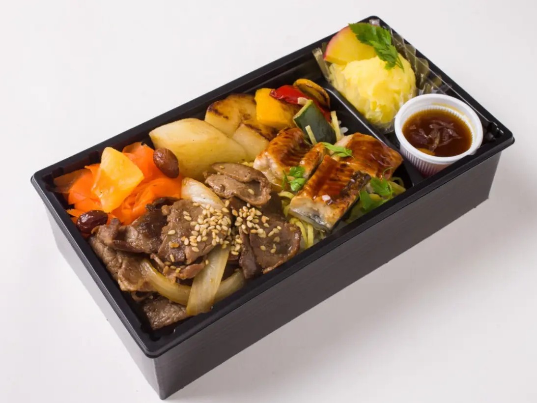薄切り牛焼肉＆うなぎの蒲焼き 重