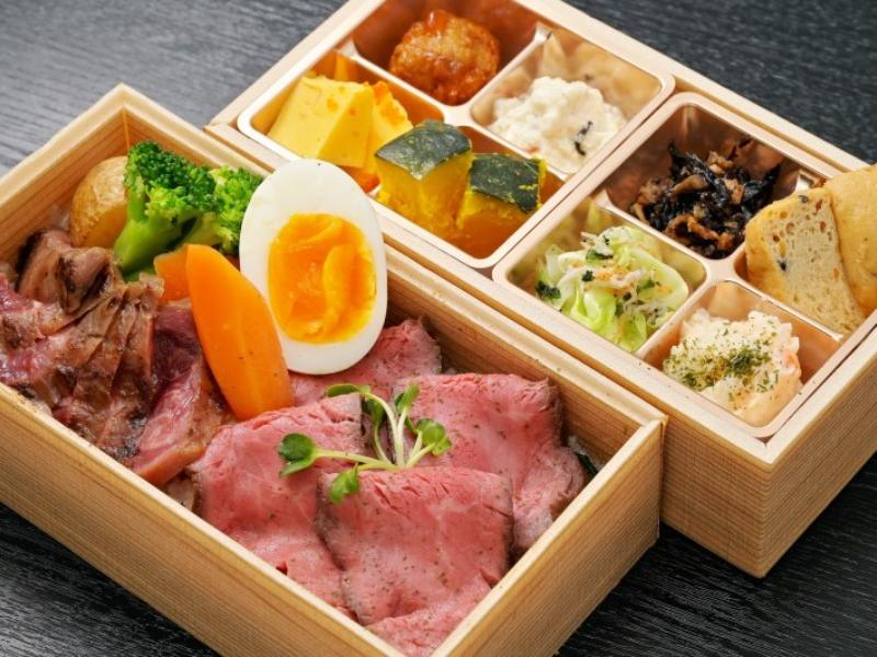 特選牛ハラミステーキと熟成ローストビーフ重御膳