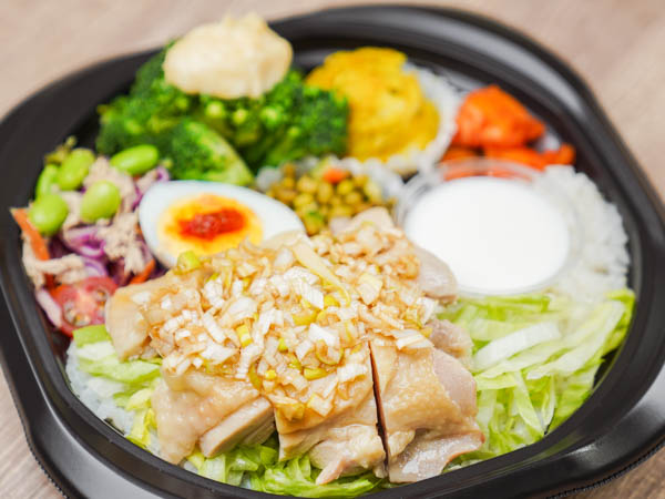 べジ惣菜5種のシンガポールジンジャーチキンライス弁当