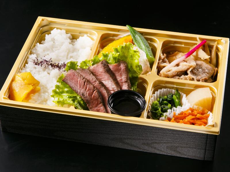 国産F1牛ランプステーキと和牛すき焼き御膳