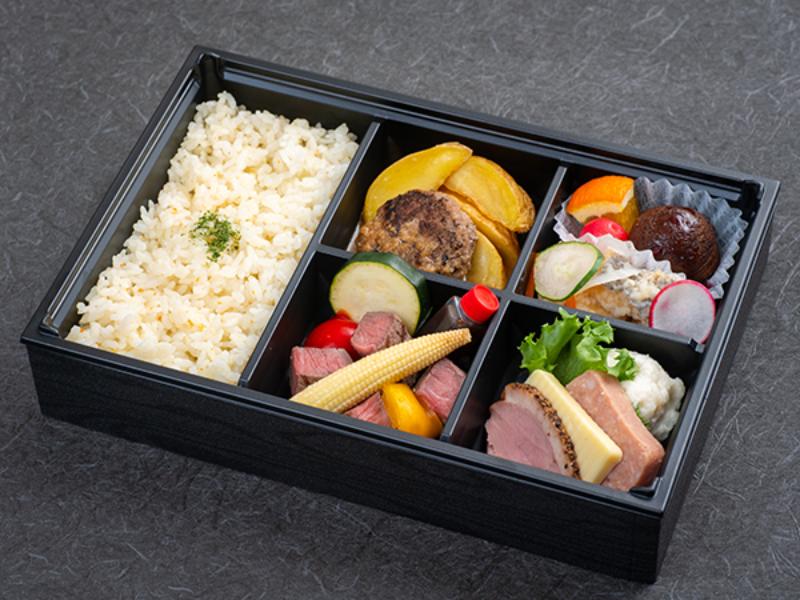 リンドマールハンバーグと特選ステーキの洋風弁当