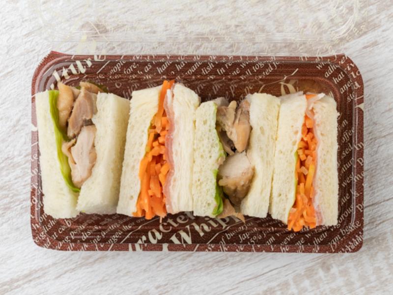 【シンプルミニBOX】生ハムとニンジンラぺ＆照り焼き