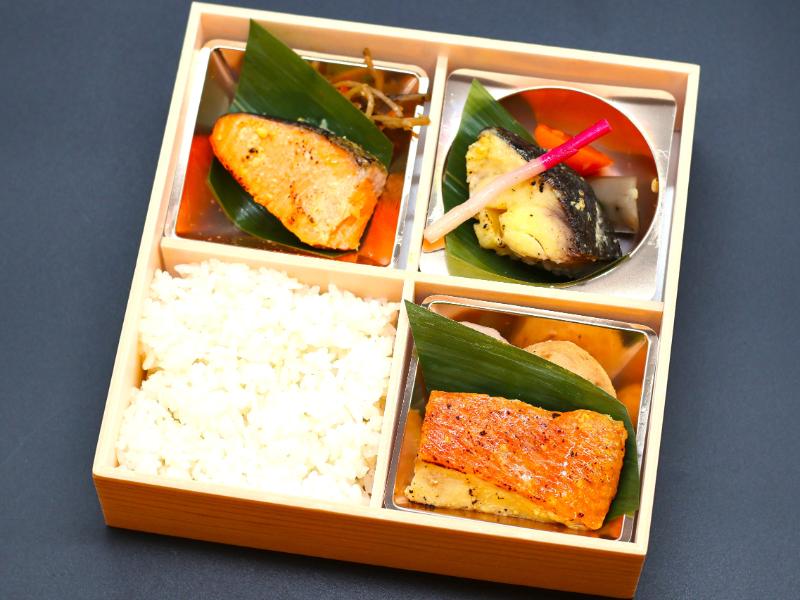 西京焼き3種御膳（金目鯛・銀だら・トロ銀鮭）