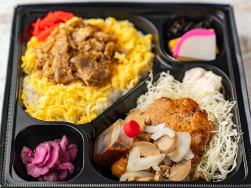 牛焼肉のせハンバーグ幕の内弁当