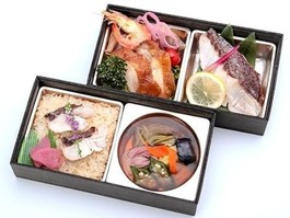 えびす箱 鯛めしと真鯛の岩塩焼き＆季節のお蕎麦