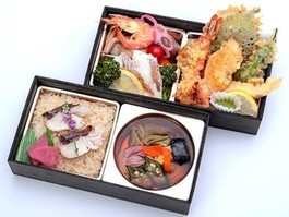 えびす箱 鯛めしと真鯛・海老の天ぷら＆季節のお蕎麦