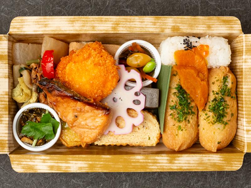 香ばし秋鮭とサクぷり海老カツの秋味御膳