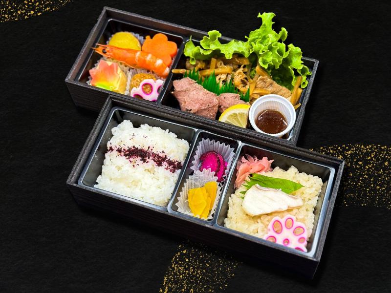 鯛おこわと名物牛しぐれローストビーフ御膳