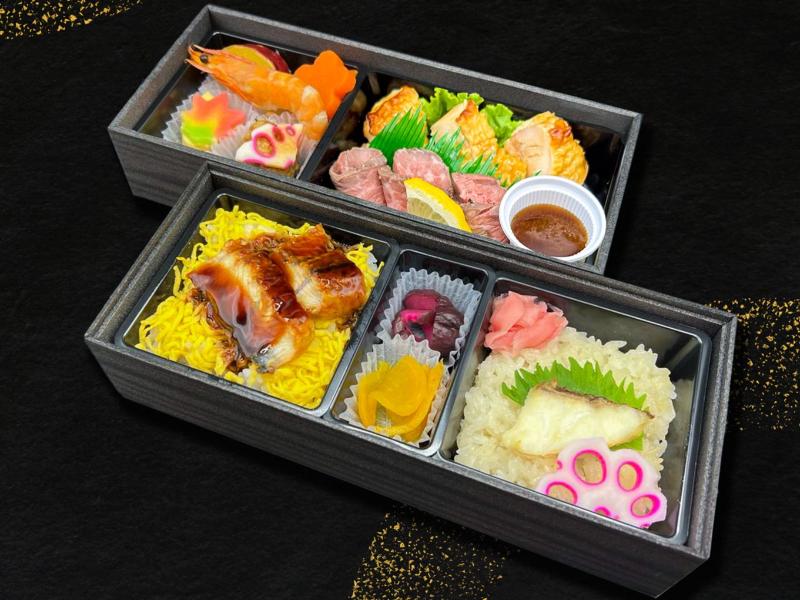 鯛おこわとうな丼ローストビーフステーキ御膳