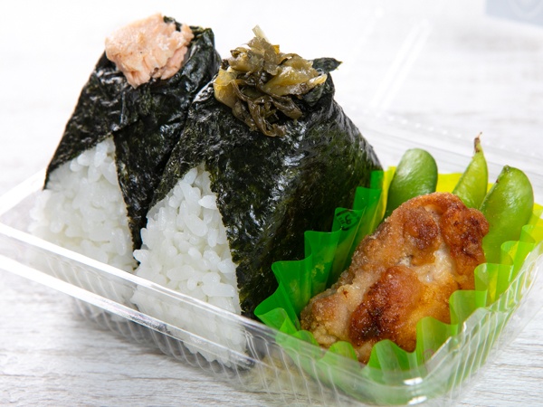 【お結び2種＋米粉の揚げない唐揚げセット】北海道産焼き塩鮭(無添加)&刻み高菜