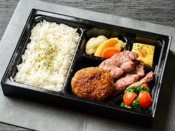 おろしポン酢ハンバーグと牛サガリステーキ