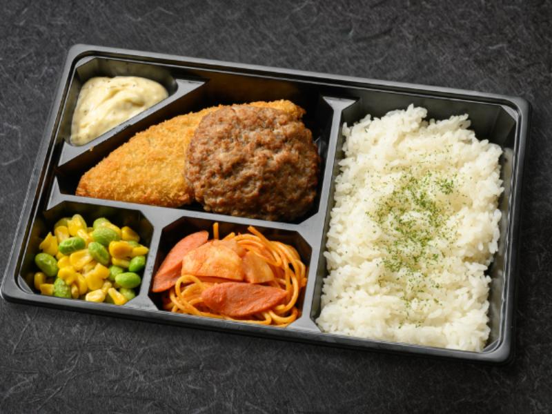 ハンバーグ＆タルタルフィッシュフライ弁当