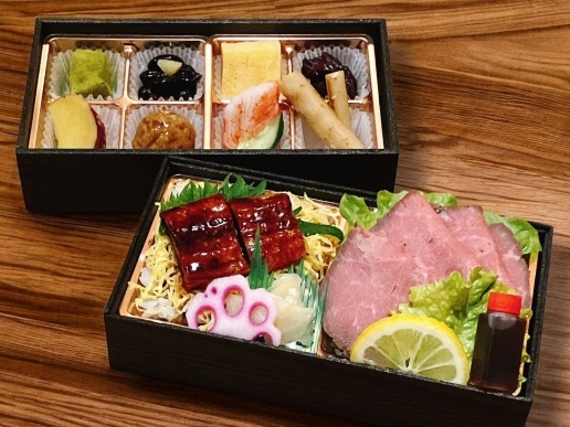 ローストビーフと鰻の蒲焼き