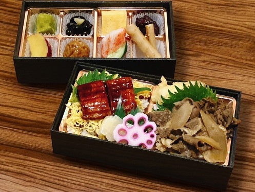 牛のしぐれ煮と鰻の蒲焼き