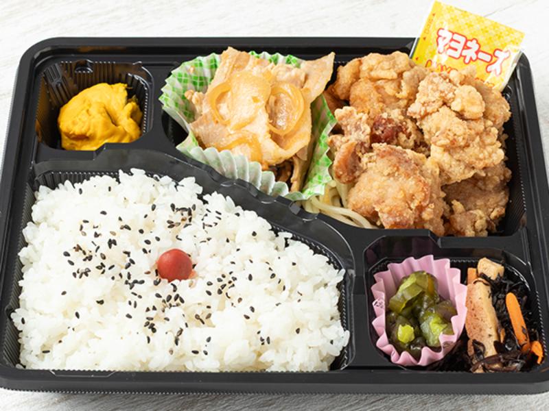 ④唐揚げ焼肉弁当
