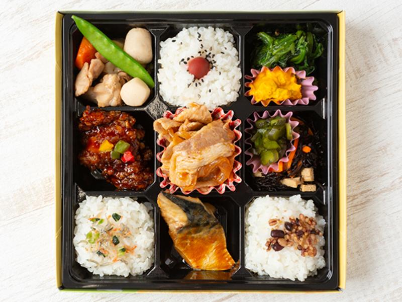 ⑨彩り９升生姜焼き弁当