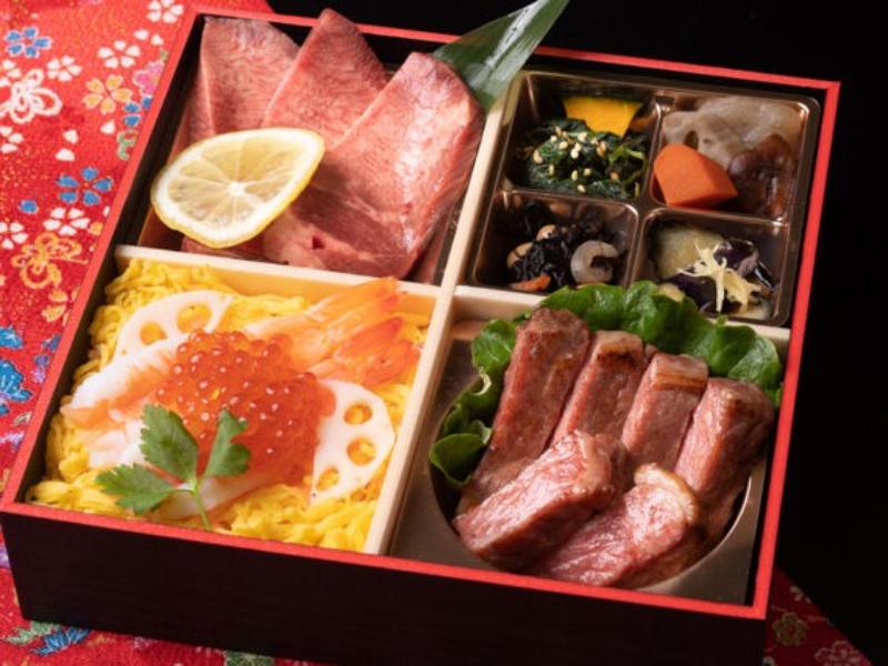 厚切り牛タンと特製サーロインのちらし御膳