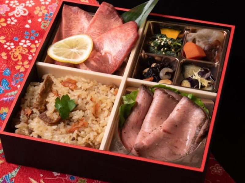 厚切り牛タンとローストビーフの炊き込み御膳