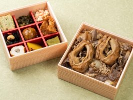 特製牛丼と彩り9升の二段弁当