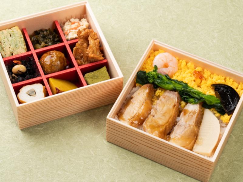 五目ちらし寿司と彩り9升の二段弁当