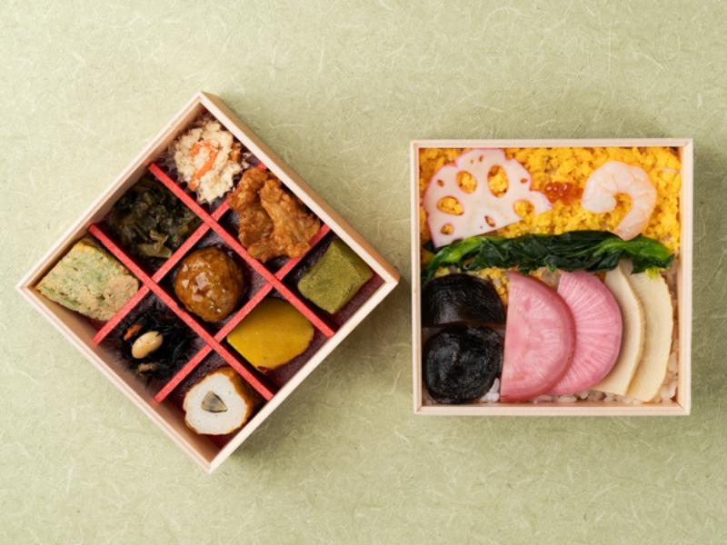 野菜ちらし寿司と彩り9升の二段弁当