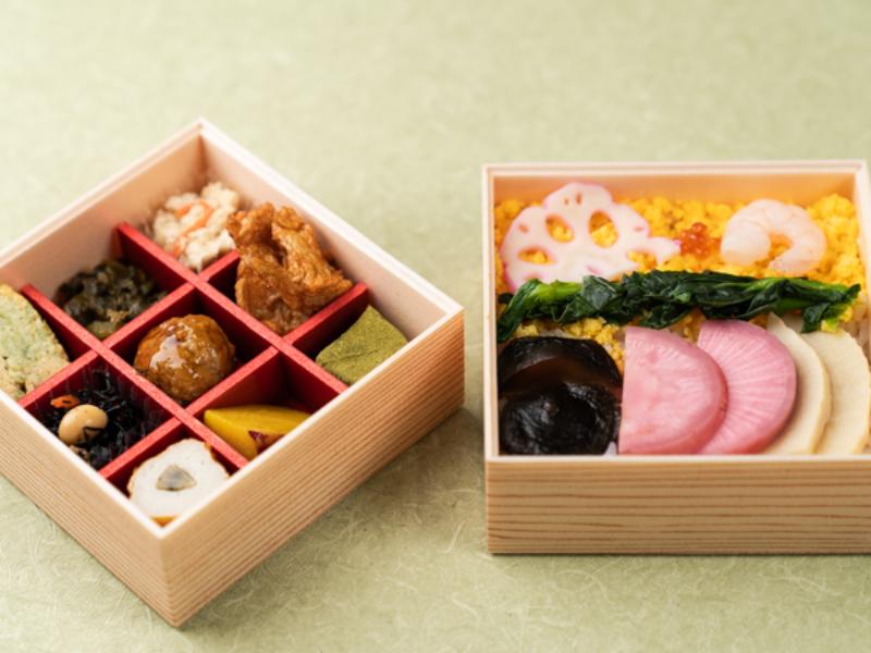 野菜ちらし寿司と彩り9升の二段弁当