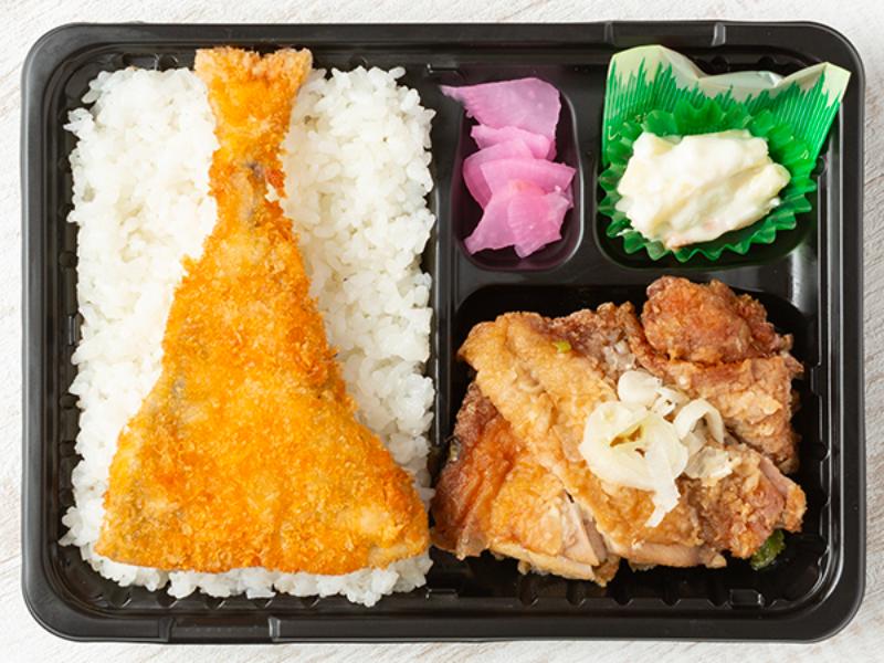【盛り盛りアジフライ】油淋鶏弁当