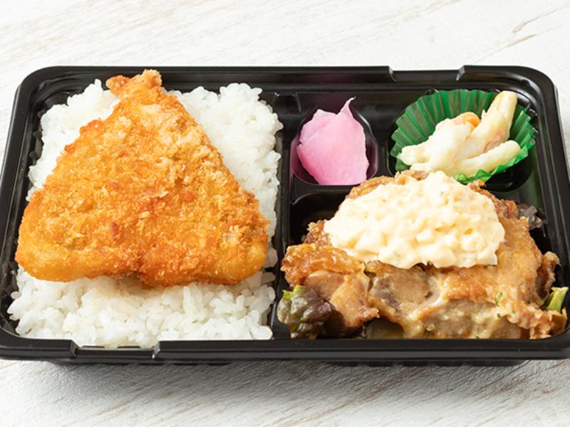 【盛り盛りアジフライ】チキン南蛮弁当