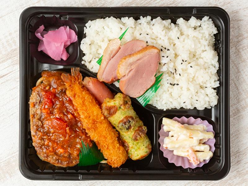 【わんぱく弁当】トマトソースハンバーグ