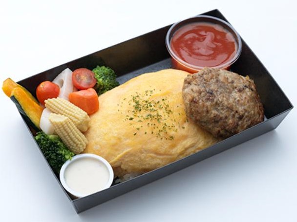 オムライス＆自家製ハンバーグ（特製トマトケチャップソース）