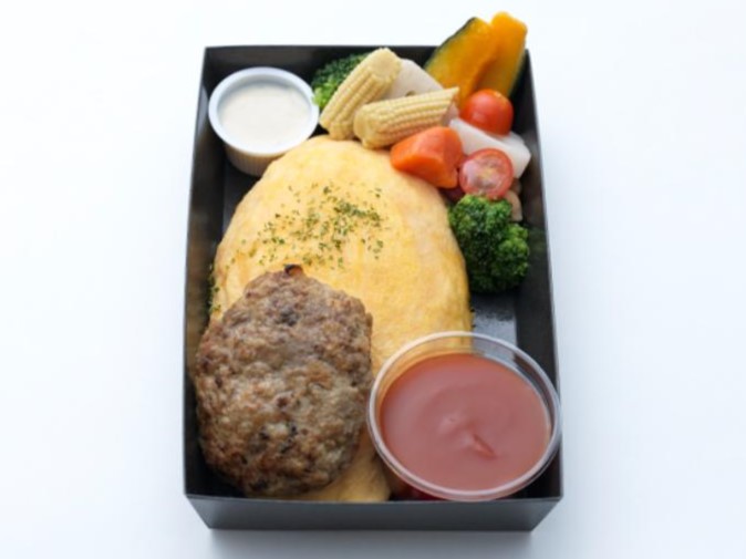 オムライス＆自家製ハンバーグ（特製トマトケチャップソース）