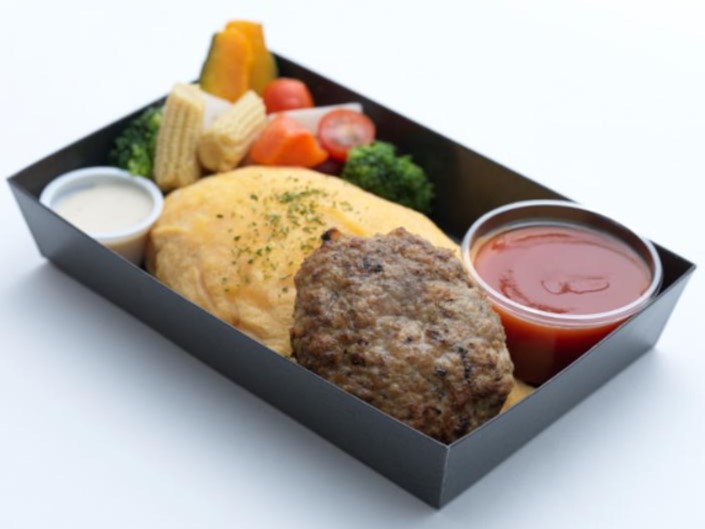 オムライス＆自家製ハンバーグ（特製トマトケチャップソース）